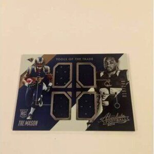 2014 Panini Absolute -Tools of the Trade Quad Rookies Tre Mason Rams #Q-TM (045)